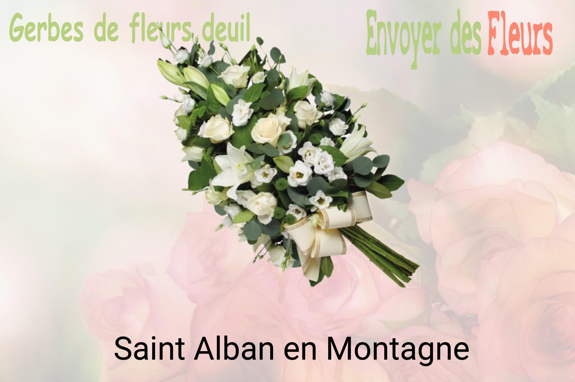 Gerbe de fleurs de deuil livrée à Saint-Alban-en-Montagne